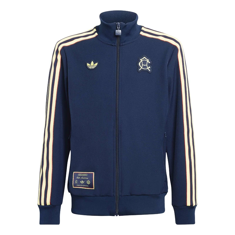 Youth adidas Navy Club America Terrace Icons Full-Zip Track Top