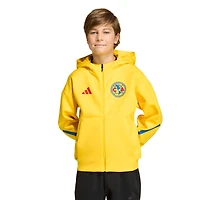 Youth adidas Yellow Club America 2025/26 Anthem Full-Zip Hoodie Jacket