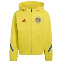 Veste à capuche zippée adidas Club America jaune pour enfant 2025/26 Anthem