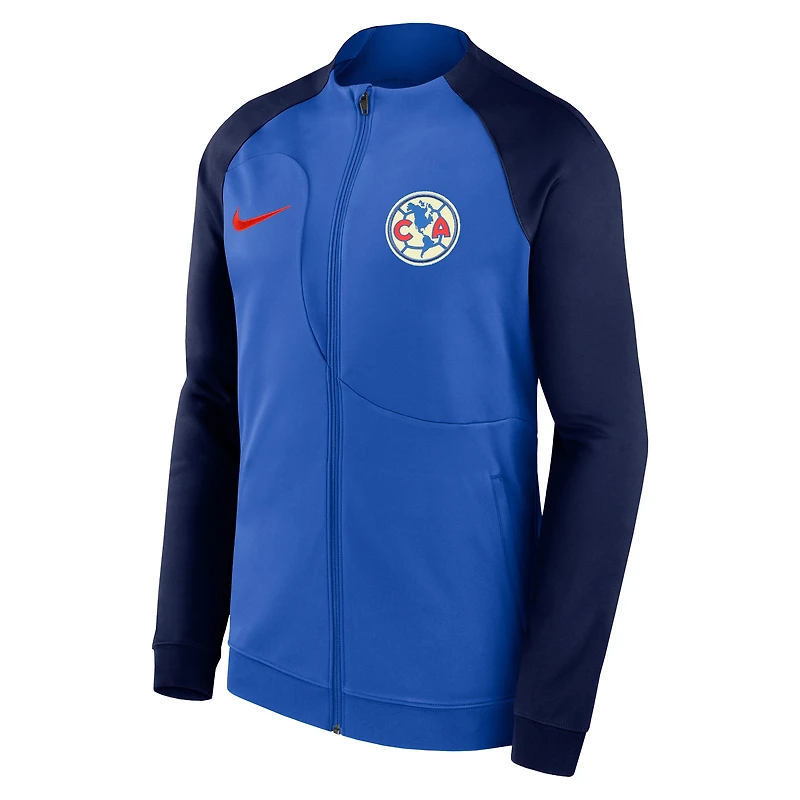 Youth Nike Blue Club America 2023/24 Academy Pro Anthem Fitted Raglan Performance Full-Zip Jacket