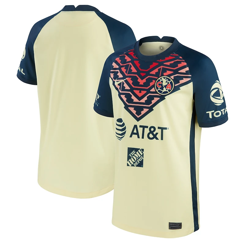 Maillot Nike jaune Club America Domicile Breathe Stadium Réplique 2021/22