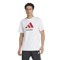 T-shirt adidas blanc Club Atlético River Plate à trois bandes pour homme