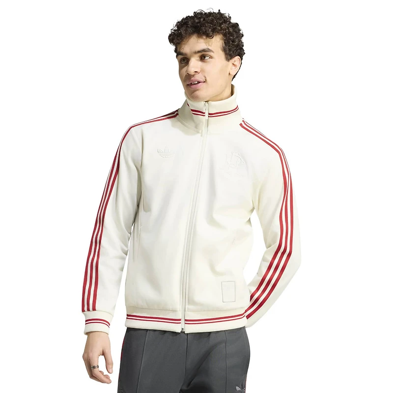 Veste de survêtement zippée adidas blanche pour homme, édition spéciale 125e anniversaire du Club Atlético River Plate