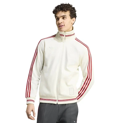 Veste de survêtement zippée adidas blanche pour homme, édition spéciale 125e anniversaire du Club Atlético River Plate