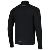 Haut raglan à quart de zip Charly Black Club Atlas DRY FACTOR pour hommes
