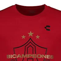 Men's Charly Red Club Atlas 2-Time Liga MX Champions T-Shirt
