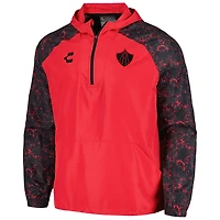 Men's Charly  Red Club Atlas Half-Zip Windbreaker Hoodie Jacket