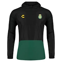 Men's Charly  Black Club Leon 2024/25 Raglan Quarter-Zip Windbreaker
