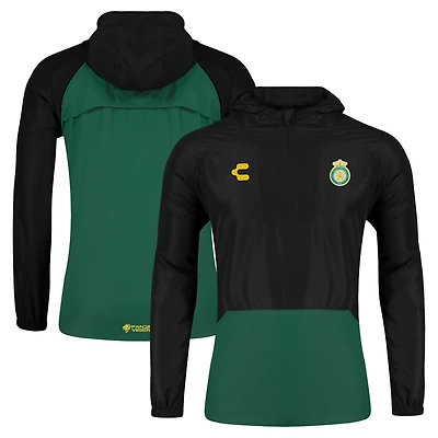 Men's Charly  Black Club Leon 2024/25 Raglan Quarter-Zip Windbreaker