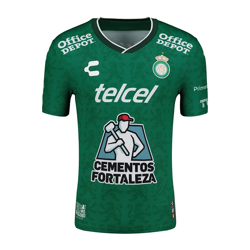 Men's Charly Green/White Club Leon 2024/25 Home Authentic Jersey