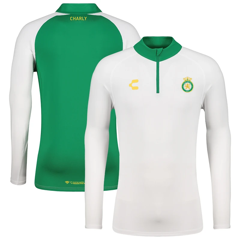 Men's Charly White Club Leon 2024/25 Quarter-Zip Pullover Top