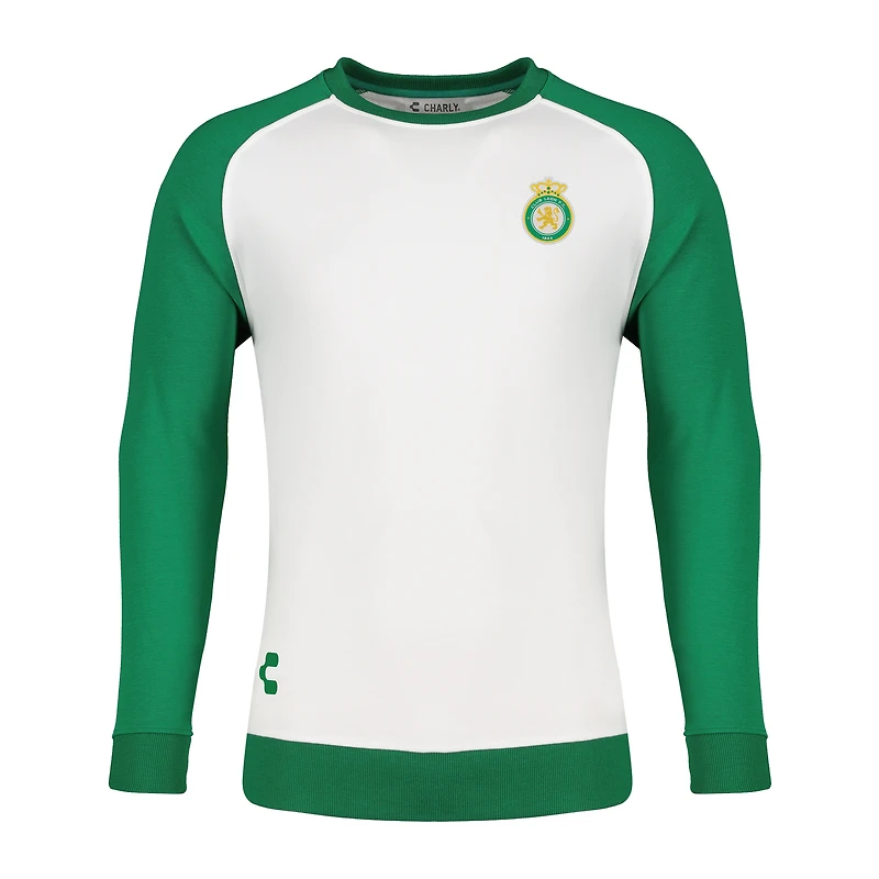 Sweat-shirt à col raglan Charly White Club Leon pour homme