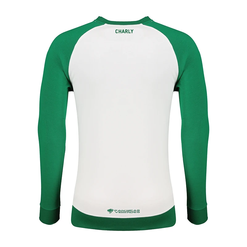 Sweat-shirt à col raglan Charly White Club Leon pour homme