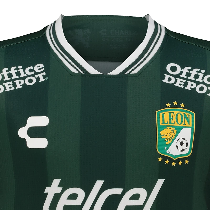 Youth Charly  Green Club Leon 2025/26 Home Authentic Jersey
