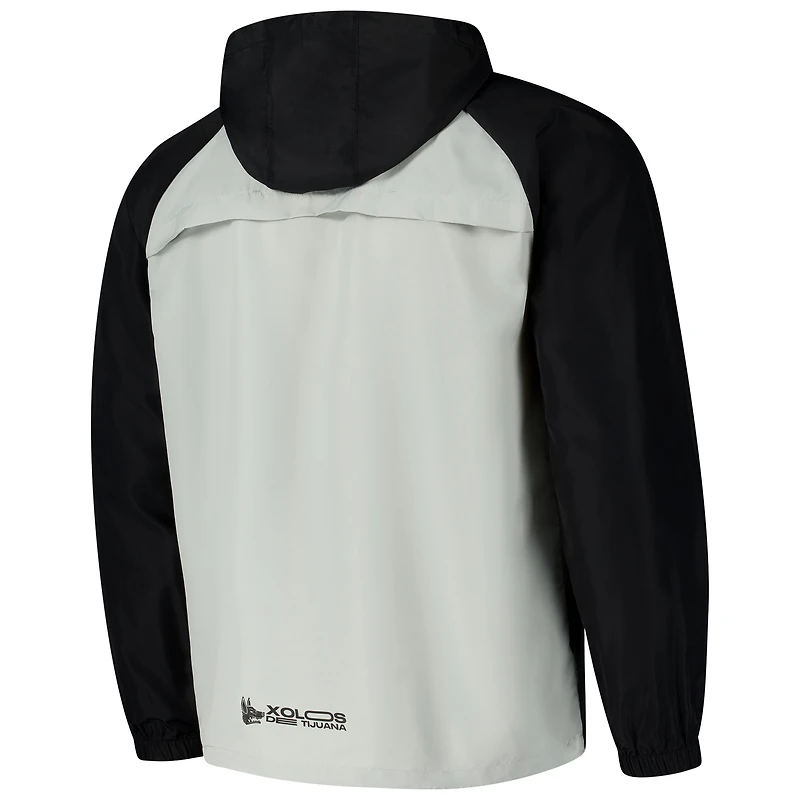 Men's Charly  Black Club Tijuana 2024/25 Raglan Quarter-Zip Windbreaker