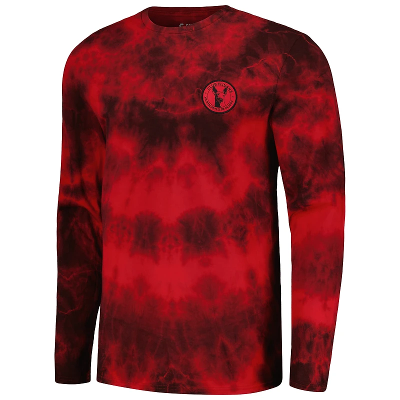 T-shirt à manches longues tie-dye Charly Red Club Tijuana pour hommes