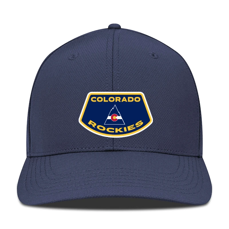 Casquette Rise Skylight Flex bleu marine pour homme des Colorado Rockies de Levelwear