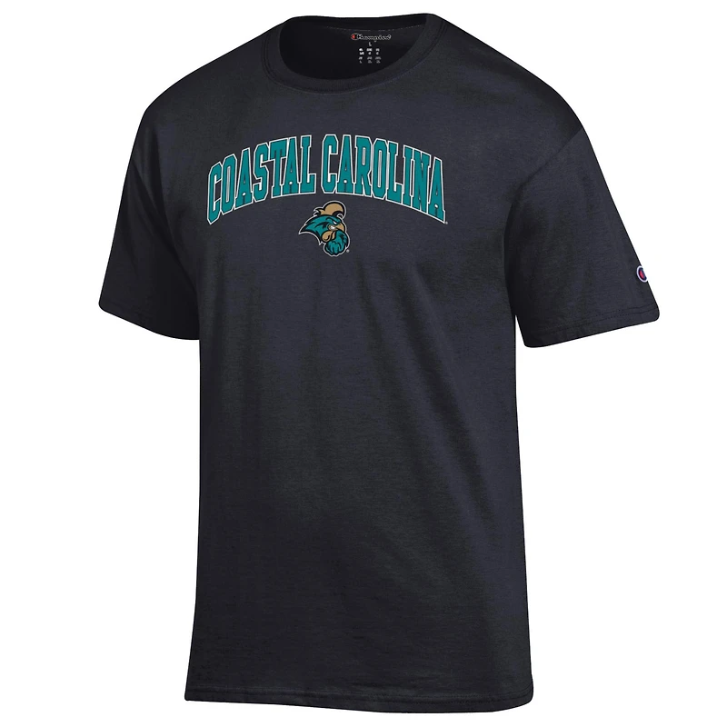 Men's Champion Black Coastal Carolina Chanticleers Arched Logo T-Shirt