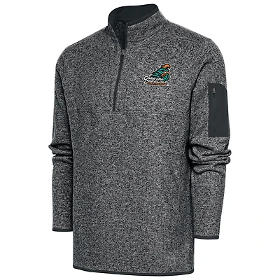 Veste à enfiler Fortune quart de zip pour homme, couleur charbon chiné, des Chanticleers Caroline du Nord