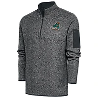 Veste à enfiler Fortune quart de zip pour homme, couleur charbon chiné, des Chanticleers Caroline du Nord