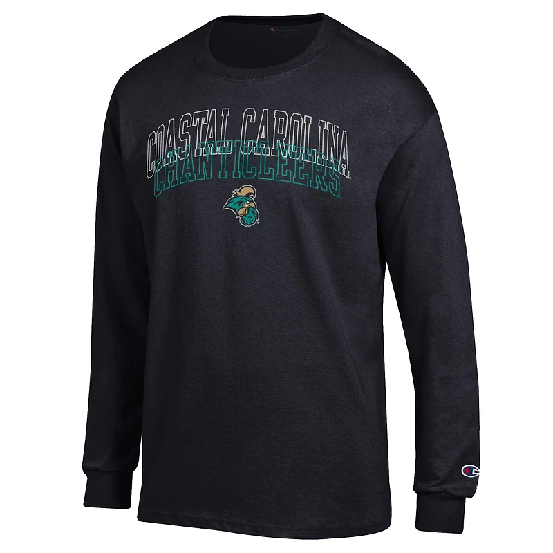 T-shirt à manches longues Champion Black Coastal Carolina Chanticleers pour hommes