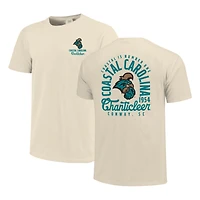 T-shirt crème pour homme avec motif mascotte des Coastal Carolina Chanticleers