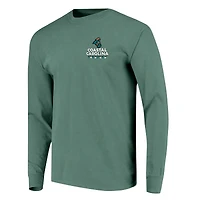 Men's Image One Light Green Coastal Carolina Chanticleers Holiday Long Sleeve T-Shirt