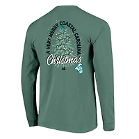 Men's Image One Light Green Coastal Carolina Chanticleers Holiday Long Sleeve T-Shirt