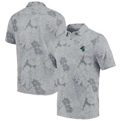 Polo Tommy Bahama gris côtier Carolina Chanticleers Miramar Blooms pour hommes