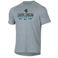 Men's Under Armour  Gray Coastal Carolina Chanticleers Football Tech T-Shirt