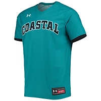 Maillot de baseball réplique Under Armour Coastal Carolina Chanticleers pour hommes, bleu sarcelle