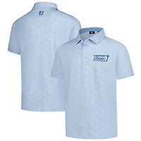 Polo FootJoy Lisle bleu clair Cognizant Classic ProDry à imprimé moucheté pour garçon
