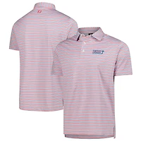 Polo FootJoy Lisle à rayures chinées roses classiques ProDry pour homme