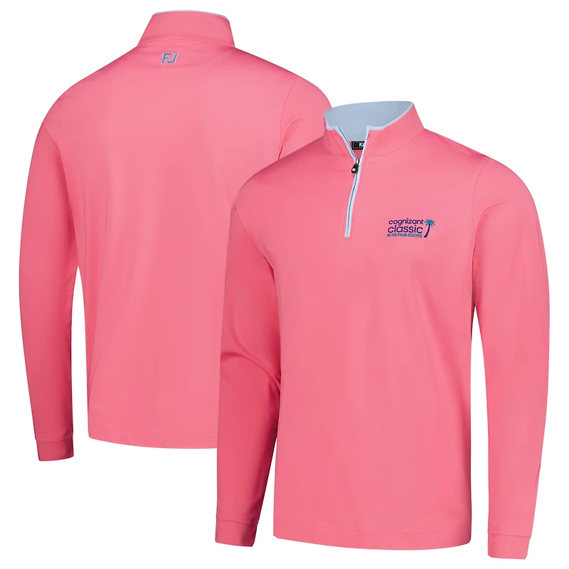 Pull léger à glissière quart de tour FootJoy Pink Cognizant Classic ProDry pour homme