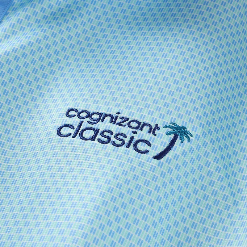 Men's FootJoy Blue Cognizant Classic Texture Check ProDry Polo