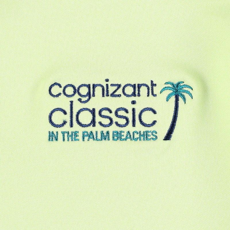 Haut à col zippé Peter Millar vert Cognizant Classic Perth Mélange Performance pour homme