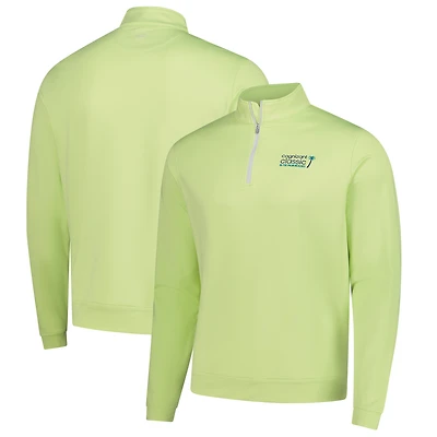 Haut à col zippé Peter Millar vert Cognizant Classic Perth Mélange Performance pour homme