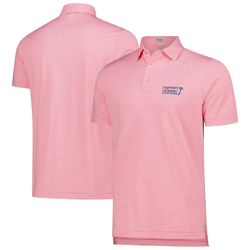 Men's Peter Millar Pink/White Cognizant Classic Hales Performance Jersey Polo