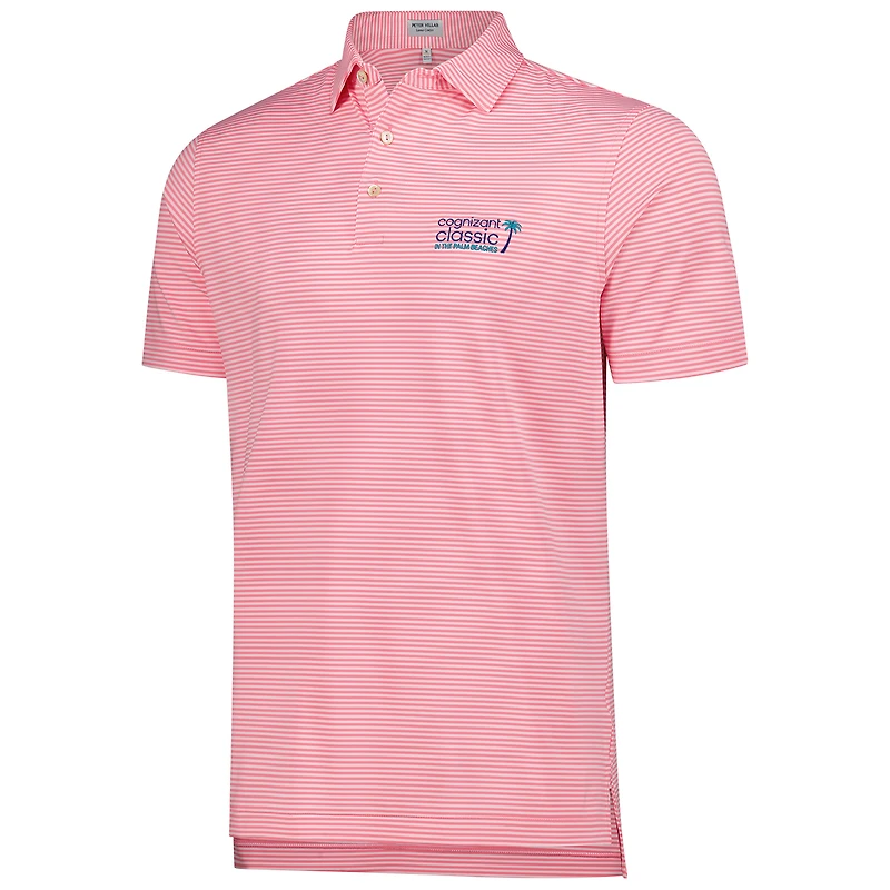 Men's Peter Millar Pink/White Cognizant Classic Hales Performance Jersey Polo