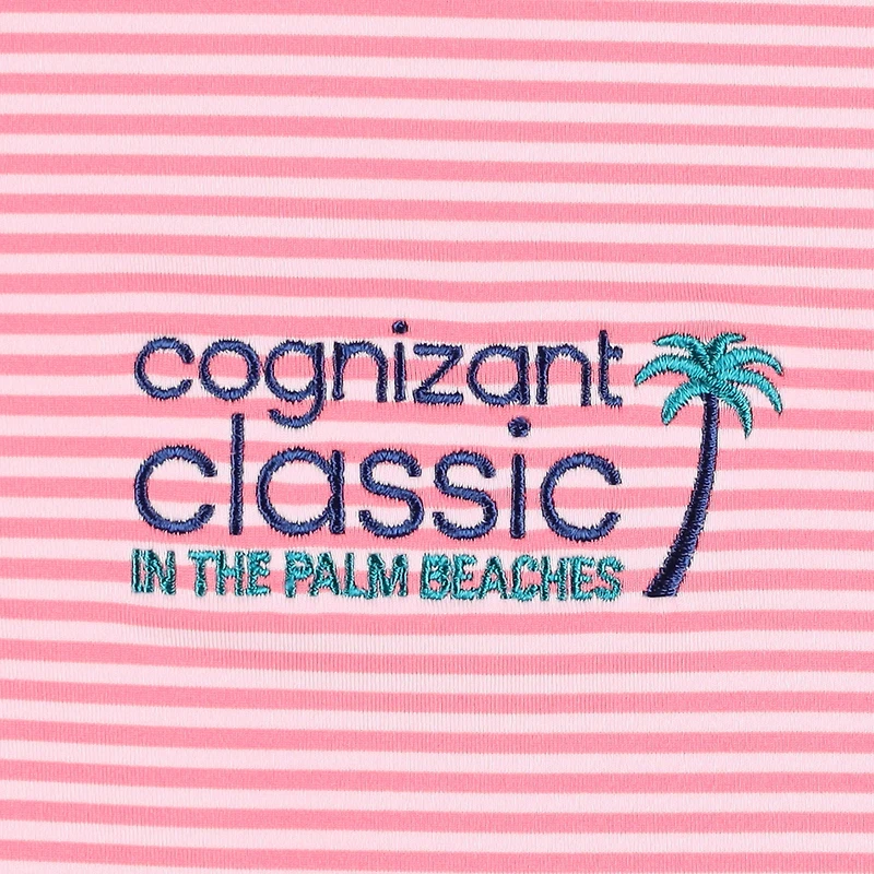 Men's Peter Millar Pink/White Cognizant Classic Hales Performance Jersey Polo