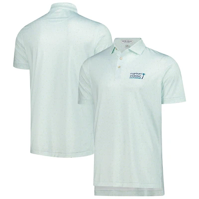 Polo de performance Peter Millar Cognizant Classic The Bees Knees blanc/vert pour homme