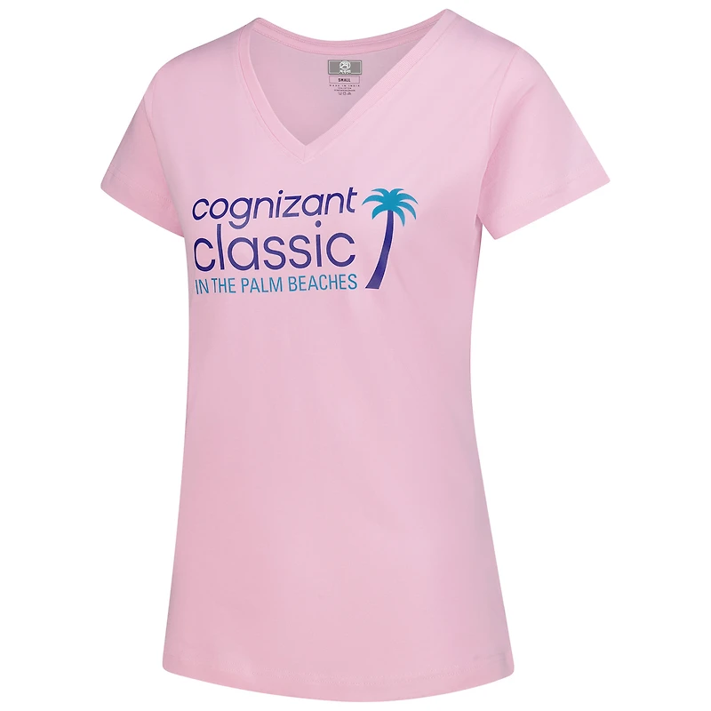 Women's Ahead Pink Cognizant Classic Vista V-Neck T-Shirt