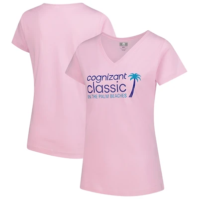 T-shirt à col en V rose Ahead Cognizant Classic Vista pour femme