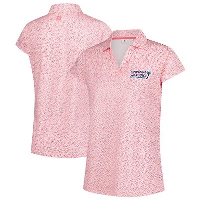 Polo FootJoy rose Cognizant Classic à manches courtes pour femme