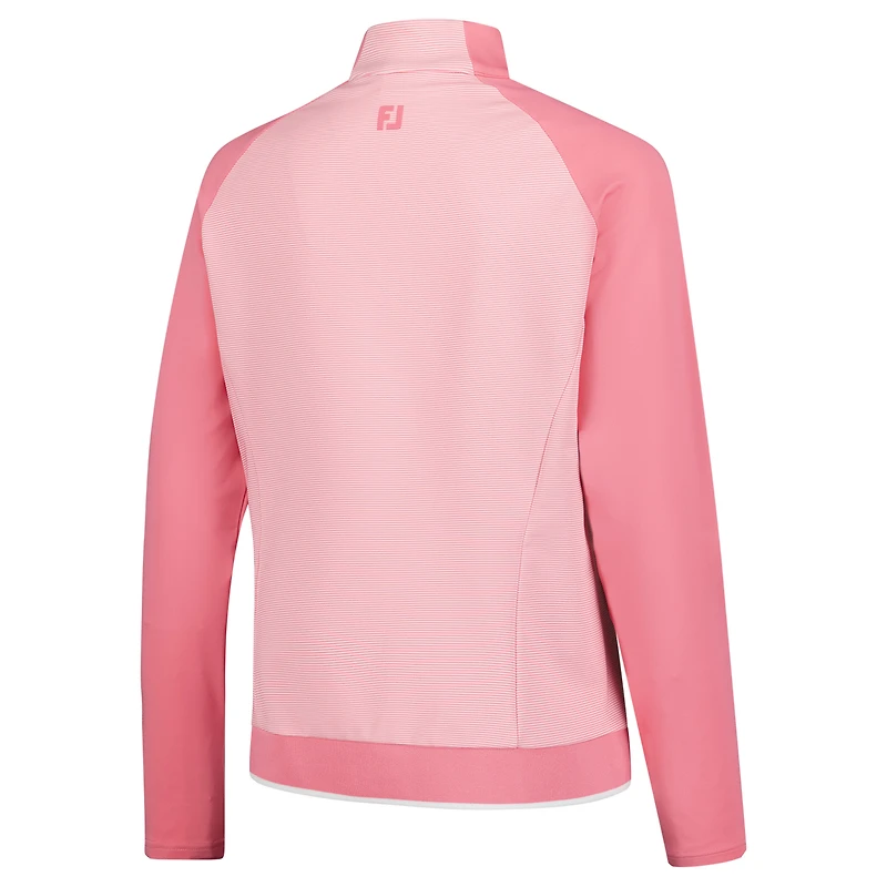 Women's FootJoy Pink Cognizant Classic Quarter-Zip Pullover