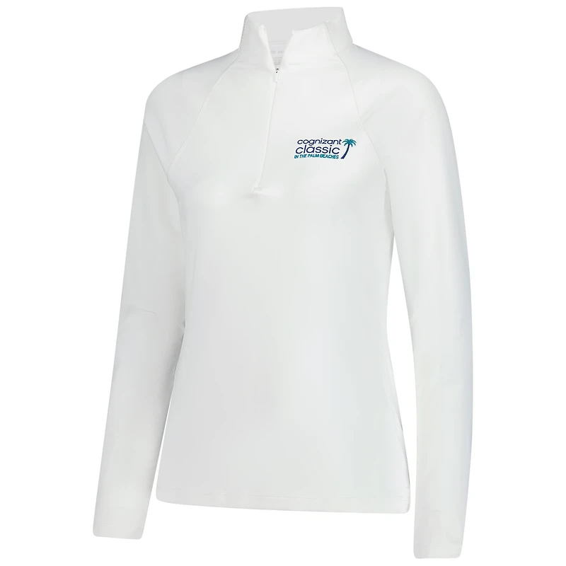 Women's Peter Millar  White Cognizant Classic Raglan Perth Quarter-Zip Top