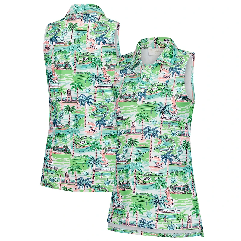 Polo sans manches à imprimé classique Alice Cognizant vert pour femme de Smith & Quinn