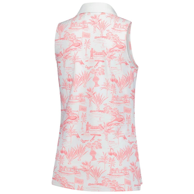 Women's Smith & Quinn Pink Cognizant Classic Toile Alice Sleeveless Polo