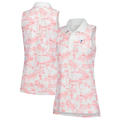 Women's Smith & Quinn Pink Cognizant Classic Toile Alice Sleeveless Polo