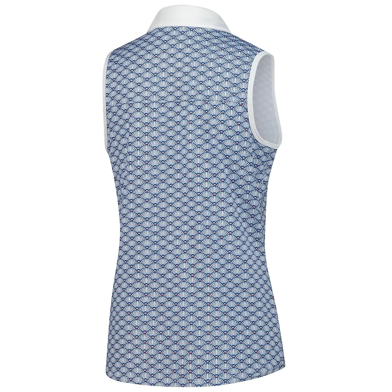 Women's Puma White Cognizant Classic CLOUDSPUN Scallop Sleeveless Polo